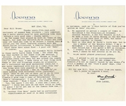 Stan Laurel Letter Signed With His Full Signature, ''Stan Laurel'' -- ''...'Another Fine Mess' quote had no particular significance, we used it in many situations...''